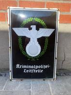 Mooi duits gebogen emaille bord, Verzamelen, Militaria | Algemeen, Ophalen, Landmacht, Embleem of Badge