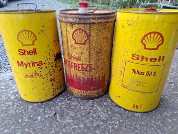 Shell tonnen / blikken vaten - 3 st beschikbaar voor biedingen