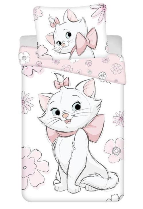 Marie Cat Dekbedovertrek 140 x 200 cm - Flowers, Kinderen en Baby's, Kinderkamer | Beddengoed, Nieuw, Dekbedovertrek, Roze, Meisje