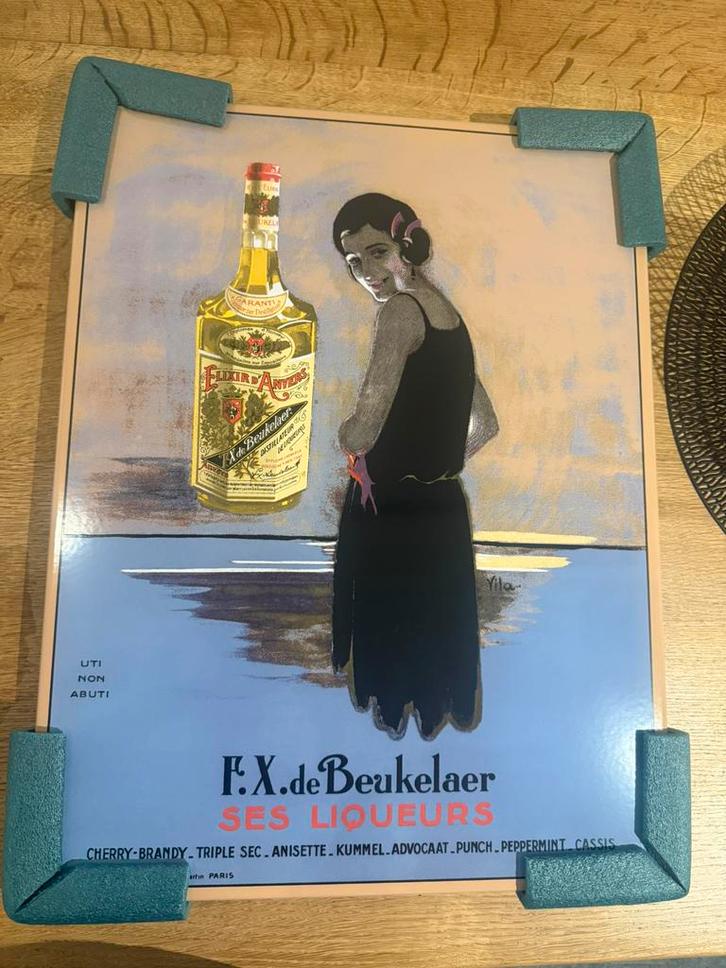Emaille reclamebord Elixir d’Anvers, Verzamelen, Merken en Reclamevoorwerpen, Zo goed als nieuw, Reclamebord, Ophalen