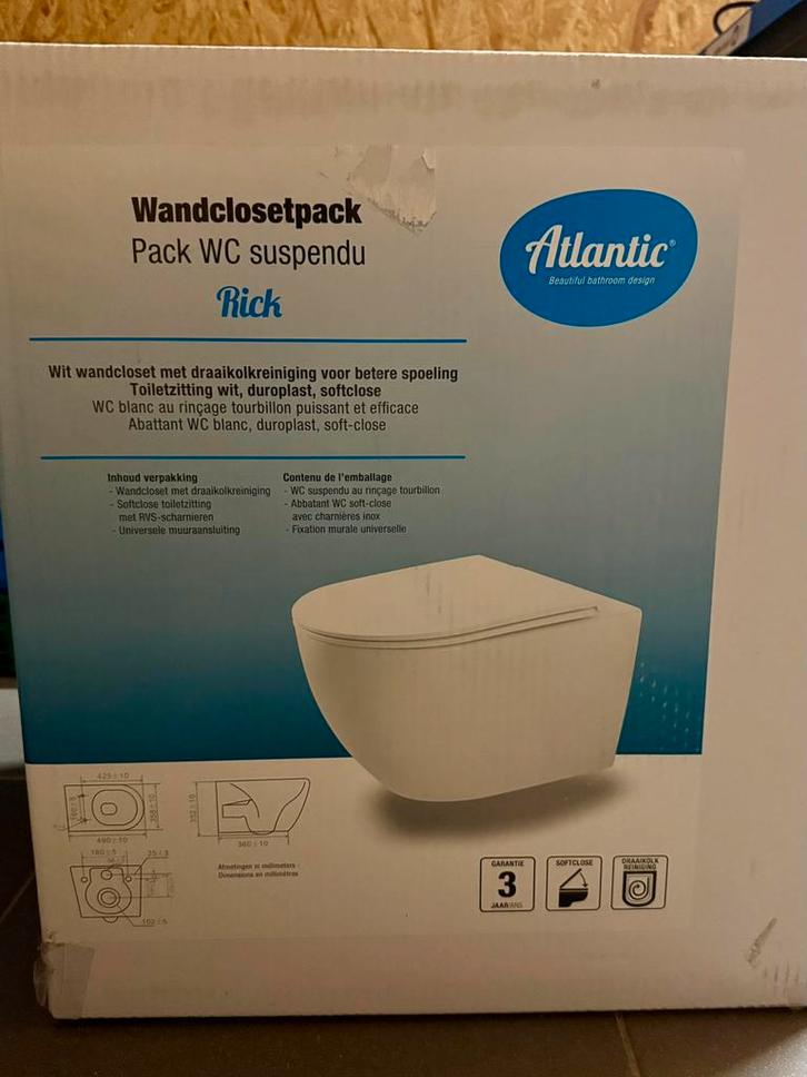 Hang wc - Rick, Doe-het-zelf en Bouw, Sanitair, Nieuw, Toilet, Ophalen