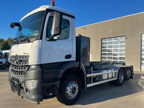 Mercedes Arocs 2643 met koffer en containersysteem 2017 6x2, Auto's, Vrachtwagens, Bedrijf, Te koop, ABS, Cruise Control, Mercedes-Benz