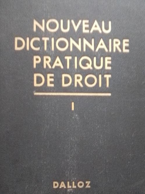Nouveau Dictionnaire pratique de Droit DALLOZ de 1933, Livres, Dictionnaires, Utilisé, Français, Autres éditeurs, Enlèvement ou Envoi