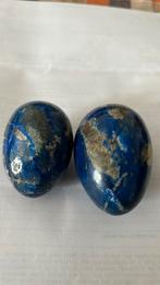 2 Œufs en lapis lazuli Afghanistan avec pyrite