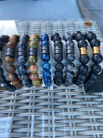 Armbanden uit natuursteen, voor heren (NIEUW) beschikbaar voor biedingen