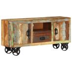 Nieuw Tv-meubel op wielen van massief gerecycled hout, Huis en Inrichting, Nieuw, Minder dan 100 cm, 25 tot 50 cm, Overige materialen
