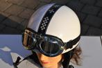 Vintage bowl motorhelm in zeer goede staat, M, Dames, Jethelm, Ophalen of Verzenden