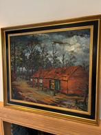 Prachtig schilderij “Baton” 84 x 74 cm, Antiek en Kunst, Kunst | Schilderijen | Klassiek, Ophalen