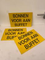 3x Organisatie Borden - Bonnen voor Buffet.