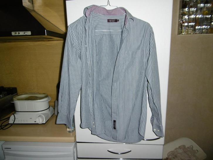 kledij mannen hemd merk "harry wilson" maat 37/38, gestreept, Kleding | Heren, Overhemden, Zo goed als nieuw, Halswijdte 38 (S) of kleiner