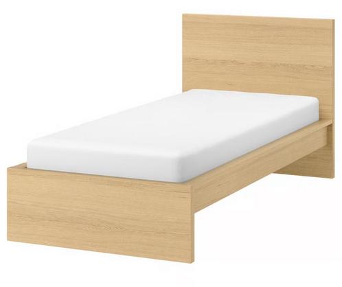 MALM BED + lattenbodem IKEA, Huis en Inrichting, Slaapkamer | Bedden, Zo goed als nieuw, Beige, Verstelbaar, Ophalen