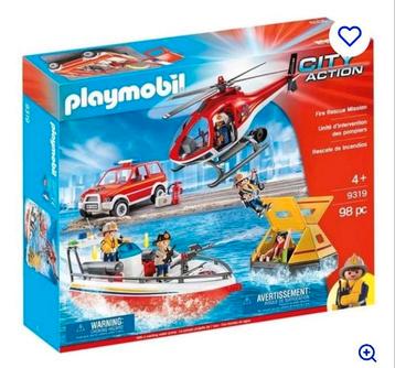 Nieuw! Grote set Playmobil brandweer 9319