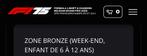 F1 Grand prix Spa  Francorchamps enfant <12ans, Eén persoon, Juli
