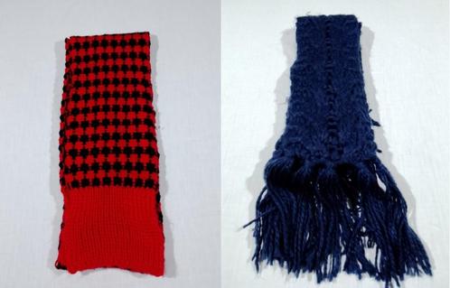 Sjaals - Donkerblauw & Rood En Zwart - H&M Divided, Kleding | Dames, Mutsen, Sjaals en Handschoenen, Gedragen, Sjaal, Ophalen of Verzenden