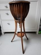 Oude houten plantenbak, grote koperen pot, vintage, Antiek en Kunst, Ophalen of Verzenden