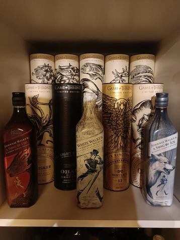 Collection de whisky 12 bouteilles de Games of Thrones disponible aux enchères