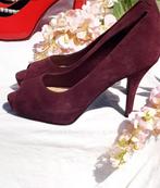Escarpins🌹 BORDEAUX 🌹cuir daim neufs T38, Pumps, Nieuw, Ophalen of Verzenden, Rood
