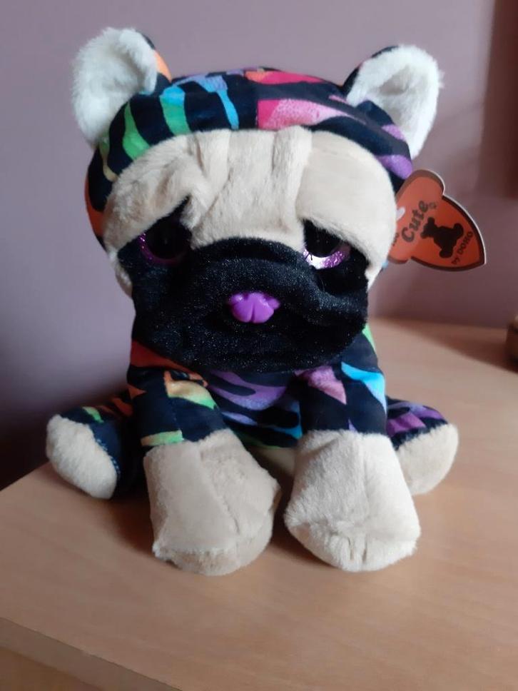 Knuffel mopshond volledige nieuwstaat, Kinderen en Baby's, Speelgoed | Knuffels en Pluche, Nieuw, Hond, Ophalen of Verzenden