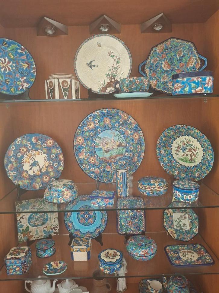 Longwy collectie  25 stuks, Antiek en Kunst, Antiek | Keramiek en Aardewerk, Ophalen