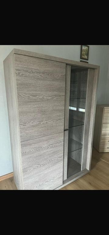 Vitrine kast met glas, Huis en Inrichting, Kasten | Vitrinekasten, Ophalen, Glas