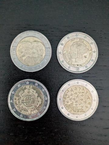 Lot de pièces commémoratives 2€ Belgique 2005-2012-2024 Circ beschikbaar voor biedingen