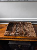 Grand plateau décoratif en fibres naturelles tressées chic, Enlèvement