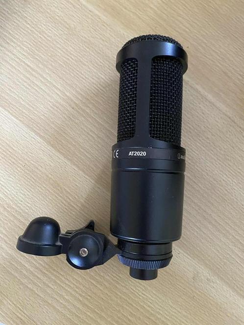 Audio Technica AT2020 microfoon met antipop, Muziek en Instrumenten, Microfoons, Gebruikt, Studiomicrofoon, Ophalen