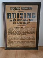Affiche openbare verkoop 1881, Ophalen, Met lijst, A1 t/m A3, Overige onderwerpen