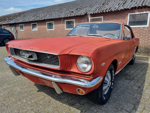 1966 Ford mustang, Auto's, Oldtimers, Particulier, Airconditioning, Ford, Benzine, Coupé, 2 deurs, Handgeschakeld, Rood, Zwart