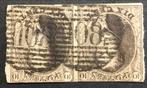 1861. Léopold l. COB: 10. Cach : 108. En paire., Timbres & Monnaies, Timbres | Europe | Belgique, Affranchi, Enlèvement ou Envoi