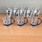 Te koop 5 glazen + 3 thee glazen, Collections, Verres & Petits Verres, Enlèvement ou Envoi, Comme neuf, Autres types