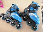blauwe inlines skates maat 32 - 36, Verstelbaar, Inline skates 4 wielen, Ophalen of Verzenden, Zo goed als nieuw