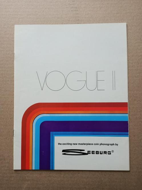 Folder: Seeburg Vogue II (1974) jukebox, Verzamelen, Automaten | Jukeboxen, Seeburg, Verzenden