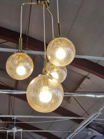 Vintage kroonluchter / luster messing champagne glas beschikbaar voor biedingen