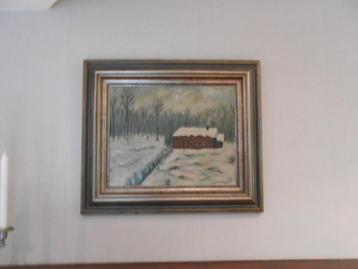 schilderij winterlandschap, Enlèvement
