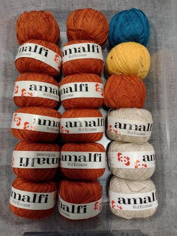 18x Amalfi Fil D'ecosse wol 100% katoen - naald 1,5/2 beschikbaar voor biedingen