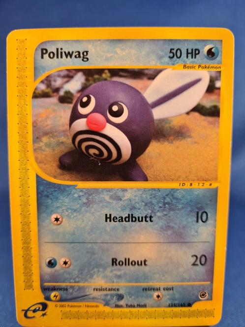 Poliwag 125/165 - Expedition Base Set, Hobby en Vrije tijd, Verzamelkaartspellen | Pokémon, Zo goed als nieuw, Verzenden