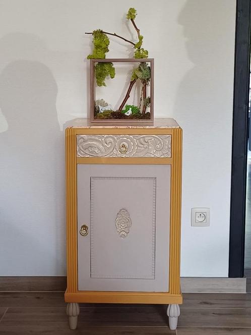 Antiek geupcycled nachtkastje met prachtig marmer blad zie b, Antiek en Kunst, Antiek | Meubels | Kasten, Ophalen