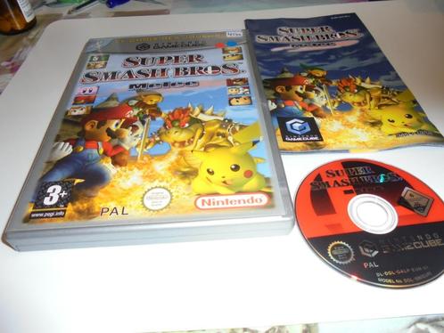 Game cube Super Smash Bros Melee (FRANS) orig-complet, Consoles de jeu & Jeux vidéo, Jeux | Nintendo GameCube, Utilisé, 3 joueurs ou plus