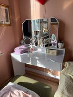 Witte coiffeuse te koop, Huis en Inrichting, Tafels | Kaptafels, Ophalen, Gebruikt, Minder dan 50 cm, 100 tot 150 cm
