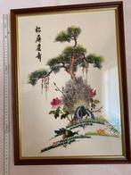 Vintage ingekaderd Chinees borduurwerk, Antiek en Kunst, Kunst | Niet-Westerse kunst, Ophalen