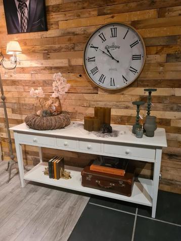 Prachtige witte console, muurtafel, side table beschikbaar voor biedingen