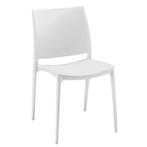 Stoel Elya wit Bruneau, Vijf, Zes of meer stoelen, Kunststof, Modern, Gebruikt