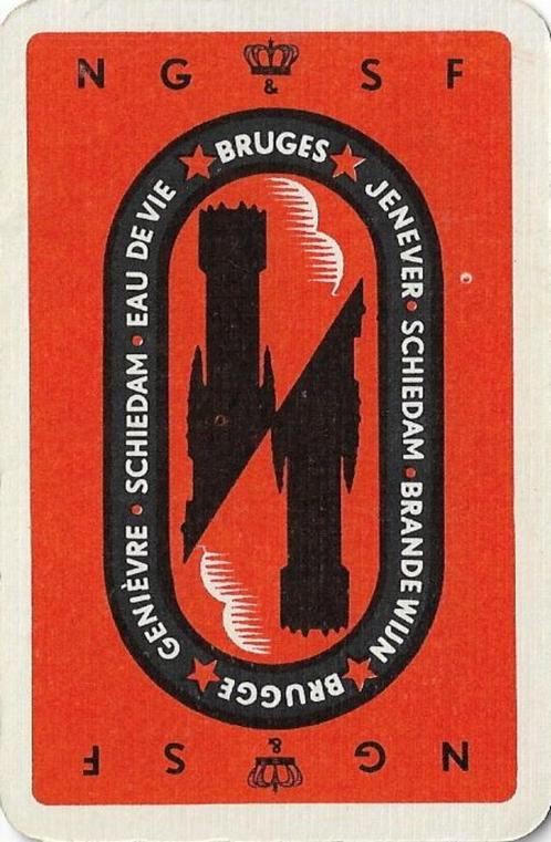 Joker met NG & SF Jenever / Distilleerderij reclame 03, Verzamelen, Speelkaarten, Jokers en Kwartetten, Zo goed als nieuw, Joker(s)
