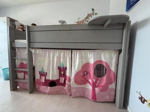 VERLAAGD IN PRIJS !!! Hoogslaper LifeTime, Huis en Inrichting, Slaapkamer | Bedden, Gebruikt, Eenpersoons, Grijs, Ophalen