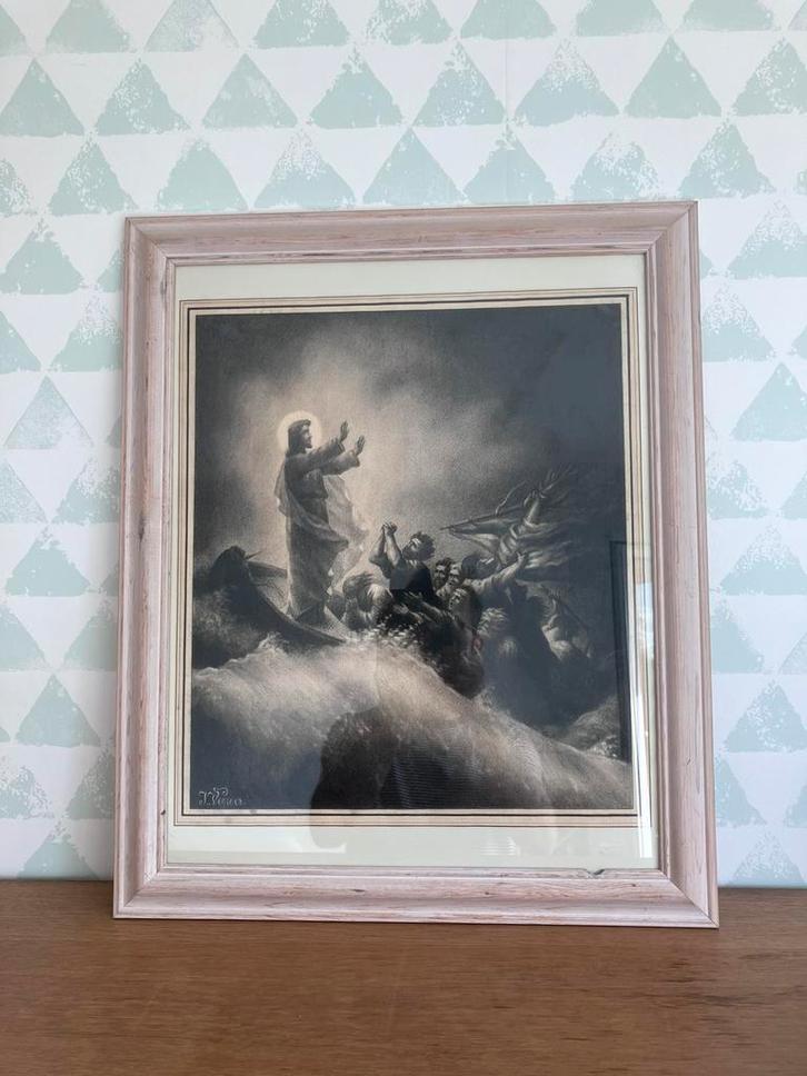 J. Verrees - houtskooltekening Jezus, Antiek en Kunst, Kunst | Tekeningen en Fotografie, Ophalen of Verzenden