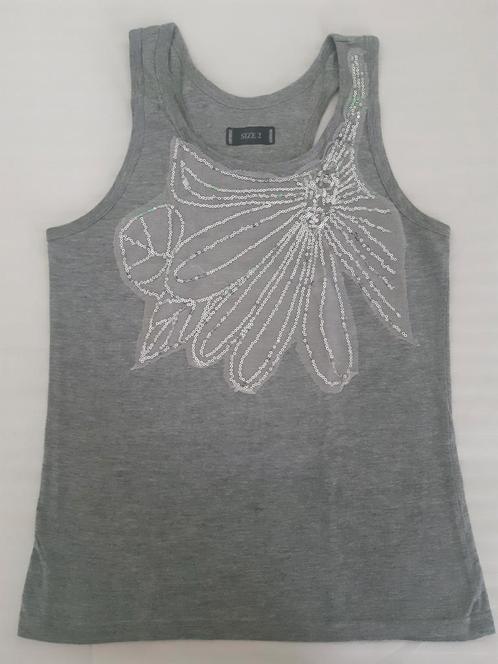 Topje Maat 38, Kleding | Dames, Topjes, Zo goed als nieuw, Maat 38/40 (M), Grijs, Zonder mouw, Ophalen of Verzenden