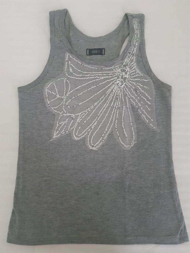 Topje Maat 38, Kleding | Dames, Topjes, Zo goed als nieuw, Maat 38/40 (M), Grijs, Zonder mouw, Ophalen of Verzenden