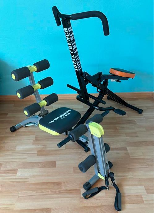 Fitness toestellen: wonder core en Total crunch, Sports & Fitness, Appareils de fitness, Comme neuf, Bras, Jambes, Pectoraux, Abdominaux