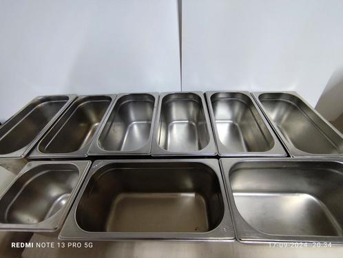 Bakken inox 14 stuks, 4 deksels voor voedingsmiddelen., Maison & Meubles, Cuisine | Éléments de cuisine, Utilisé, Enlèvement ou Envoi